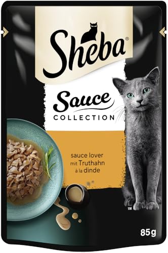 SHEBA Portionsbeutel Nassfutter für Katzen Sauce Collection Sauce Lover mit Truthahn 28 x 85g 2