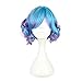 COSPLAZA Cosplay Wig Greenish-Blue Multi-Color Wavy Japanese Harajuku Lolita Anime Show Party Hair