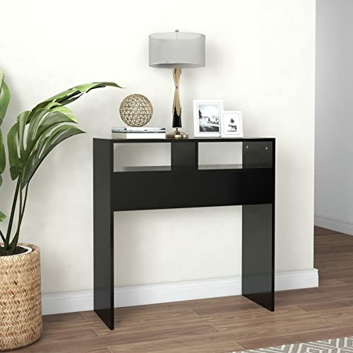 Console Homgoday noire table console gain de place maison - 4
