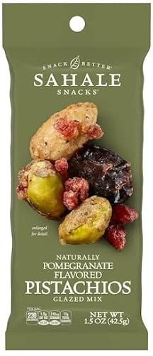 Make Your Day Nut Variety Featuring Sahale Snacks Glazed Nut Mix, Tangerine Vanilla, Fruit & Nut, Honey Almonds, And Pomegranate Flavored Pistachios, 1.5 Ounce (Pack Of 12) - With Make Your Day Bag Clip #TOP5