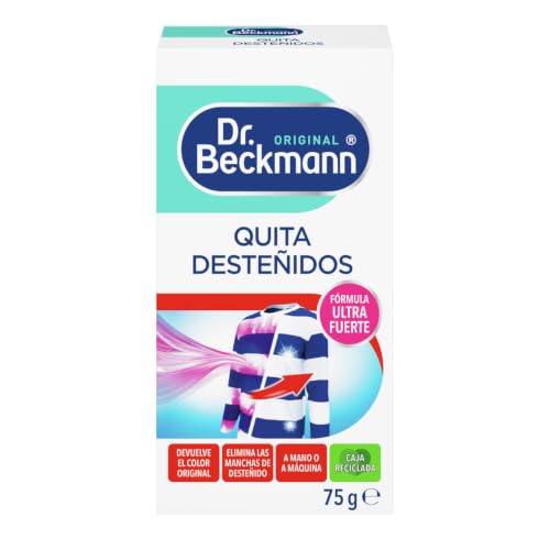 Dr. Beckmann Quita Desteñidos | Elimina con eficacia las manchas y decoloraciones de la colada | Restaura los colores originales | 75 g
