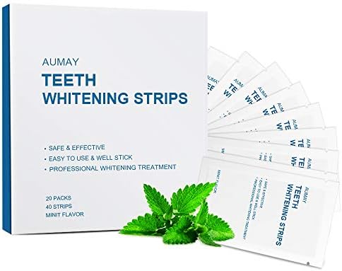 Professional Effects Teeth Whitening Strips 20 Treatments, 40 Strips, Teeth Whitening Kit Gel Products for Sensitive Teeth, Removes Coffee, Tea & Tobacco Stains