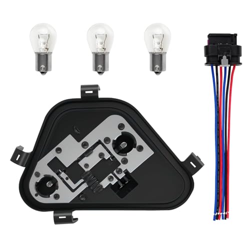 QBselecar Left Tail Light Bulbs Holder Socket Compatible with BMW 3 Series 320i 328d 328i 335i 2012-2015 with Bulbs & Harness Driver Side Replace 63217313043