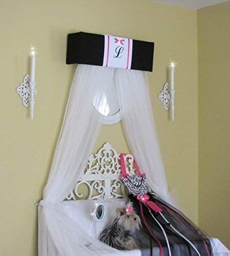 Crib Nursery Embroidered Personalized Bed Canopy Black Pink Paris FREE Sale So Zoey Boutique - Thumbnail 5