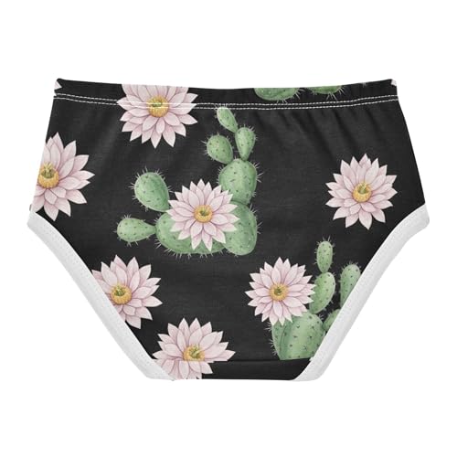 Cotton Toddler Underwear Floral Watercolor Floral Flowers Cactus Panties for Girl Fancy Briefs Kids Undies 2t2