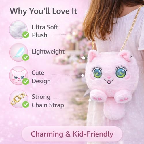 Image of Cute Tiger Plush Sling Bag for Kids | Soft Toy Shoulder Bag with Adjustable Strap | Lightweight Animal Backpack for Boys & Girls | Travel & Gift Bag - Black & White