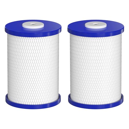 Image of 0.5 Micron Carbon Block Drinking Water Filter Replacement Cartridge Compatible with Frescapure RP-3500 3500 WF0451 RC-30-FP Water Filter Systems, 1000 GPD Life Span, 2 Pack