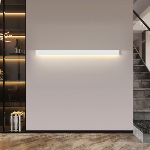 Interior LED apliques de pared lámpara decorativa de aluminio largo 80cm blanco luz cálida