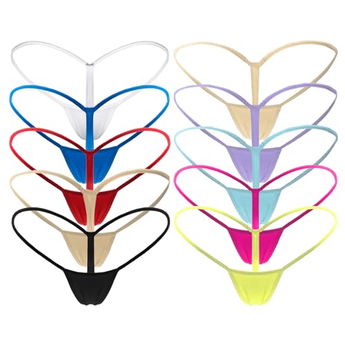 Mbotnee G-Strings Micro Thongs for Women Tiny Panties Low Rise T-back Underwear