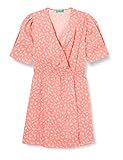 100% Baumwolle United Colors of Benetton Damen 4thadv04o Kleid, Rosa mit Muster 73 W, S
