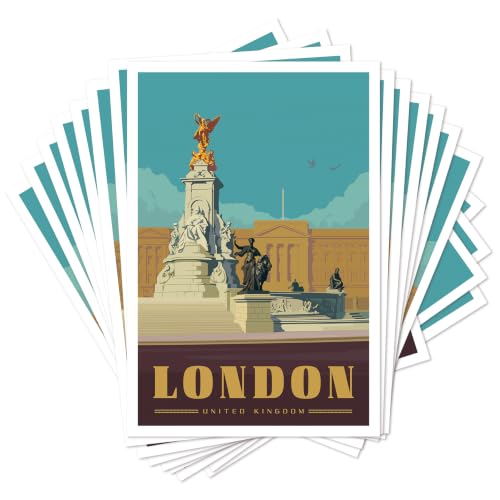 Europe Travel Postcards, 20 Pack (UK-London-Queen Victoria Memorial)