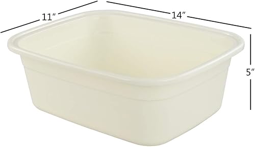Miniatura 3 de Lavabo pequeño de plástico de 12 cuartos de galón, paquete de 4