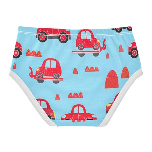 Cotton Girls Underwear Toddler Cute Red Cars Blue Panties Little Girl Artistic Kids Undies Briefs 2t2