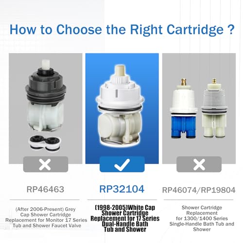 RP32104 Shower Cartridge, Compatible with Delta Monitor 1700 series(1998-2005) Showers, Easy to Install rp32104 Cartridge Replacement, Including the RP32104 Cartridge and Parts by Miory - Image 8