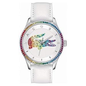 Lacoste Analog Quarzuhr für Damen mit Weisses Lederarmband – 2000822