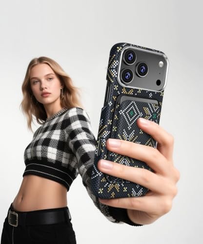 Étui iPhone 17 Pro bleu rigide antichoc housse portefeuille protection complète