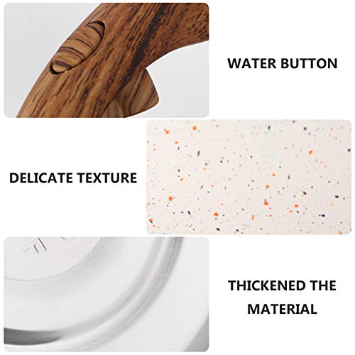 Hemoton - Hervidor de agua con mango de madera, color blanco - Imagen 7