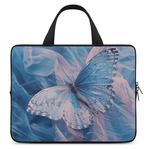 Sacoche PC 17 pouces papillon bleu finis les chocs et les rayures sur votre grand ordinateur