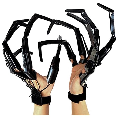 1 Pair Halloween Articulated Fingers, 3D Printed Finger Extensions, Articulated Finger Gloves Halloween Cosplay Skeleton Hand Bone Claw Hand, Flexible Joint Skeleton Hands Fits All Finger Sizes Cover