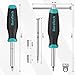 DURATECH Multi-bit Screwdriver Set, 18-in-1 Screwdriver with T-bar and Precision Screwdriver Stored in Shaft, Phillips/Slotted/Torx/Square, Professional All in One Tool Kit for Repairing