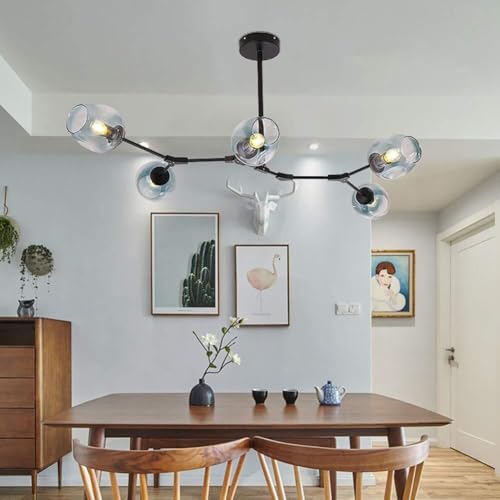 Lustre à bille de verre orientable 360 pour optimiser l'éclairage salon - 3