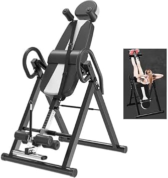 Inversion Table, Strength Training Inversion Equipment, with Adjustable Height, Heavy Duty Gravity Inversion Table, for Pain Therapy Training with Safe Belt