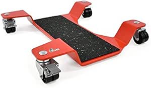 AMSTEIN Motorrad Rangierhilfe AM-2 | Bis 400kg Traglast | Verzinkter Stahl Rangierplatte