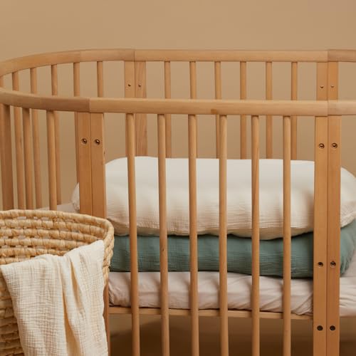 Image of Baby Lounger Cover, Muslin Baby Nest Cover 2 Pack, 100% Cotton Newborn Loungers Covers, Infant Lounger Covers Breathable Adjustable Slipcover for Boys Girls