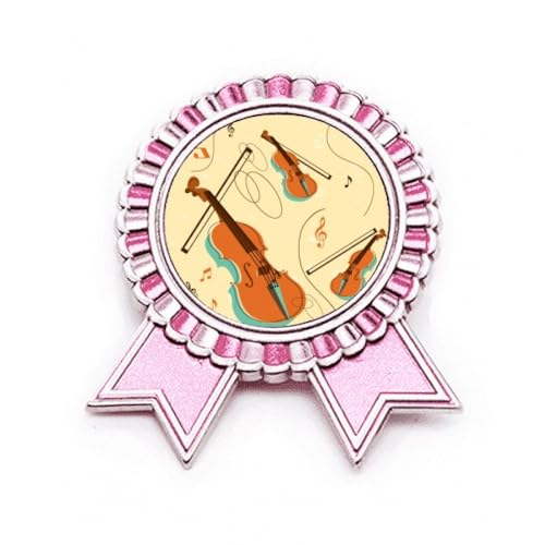 Violon rose broche en forme d'instruments de musique en métal taille M