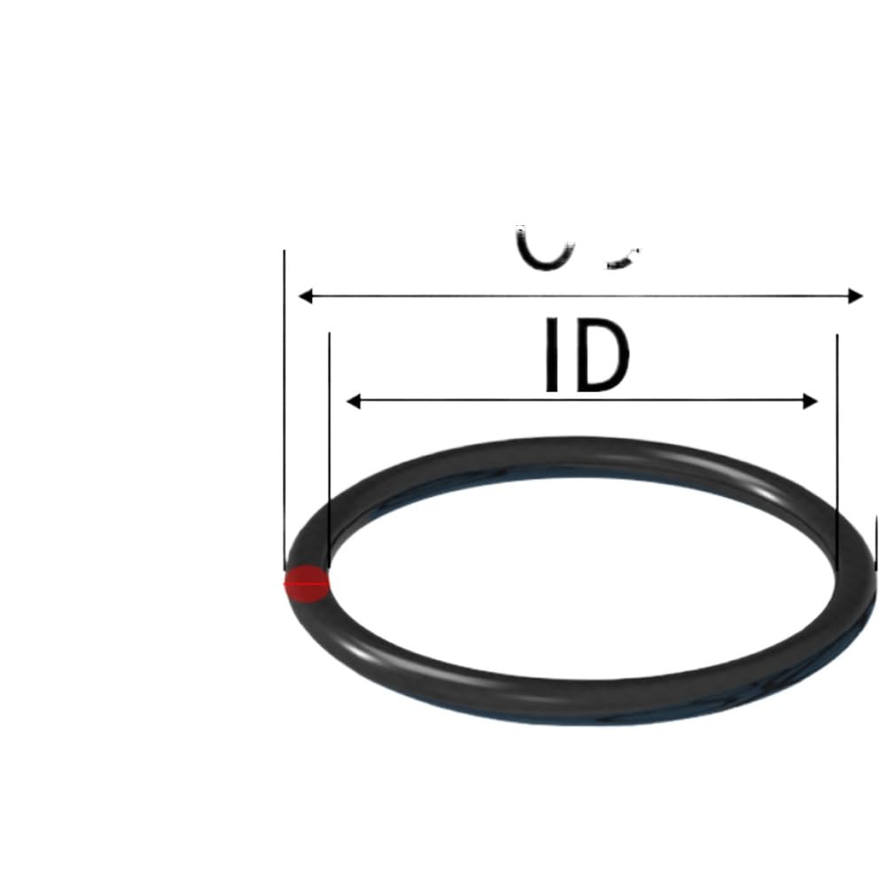FKM Black Fluorine Rubber Sealing Gasket Washer Ring 2.5 Mm 3 Mm 5.7 Mm Thickness