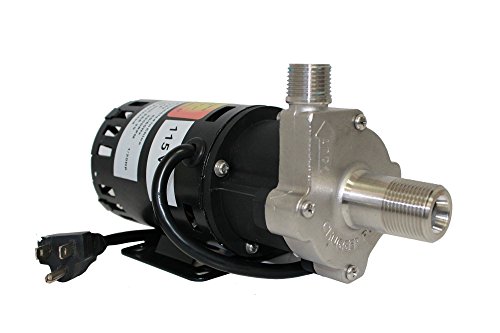 HomeBrewStuff Chugger Stainless Steel Center in-let Pump (Comparable to March 809-SS-HS-C)