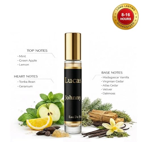 Image of Johnny June Eau The Perfume For Man, 8-16 Hours Lasting, Mint, Green Apple, Tonka Bean, Geranium, Madagascar Vanilla, Oakmoss