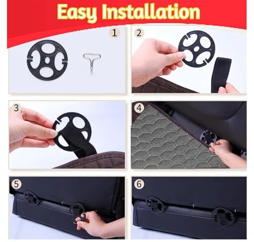 Image of AURAFRESH Car Seat Protector Cushions Cover, Airbag friendaly. (Brown, 1PC Driver SEAT)