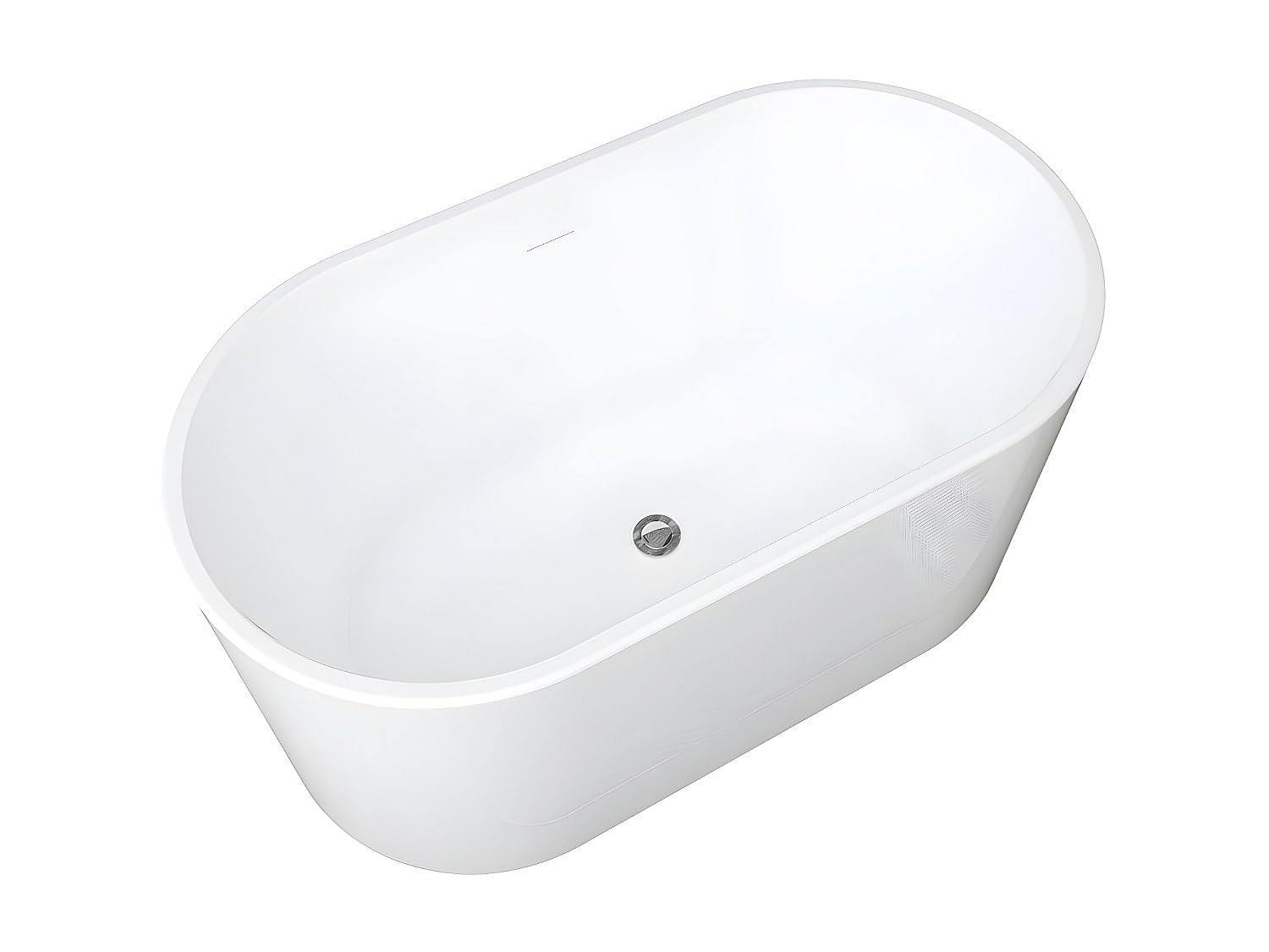 Vente-unique - Vasca da bagno freestanding 1 posto Apogon - acrilico - bianco