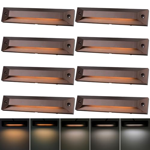 Energetic 5CCT LED Outdoor Step Lights, Low Voltage Deck Lights for Landscape, Yard, Driveway...