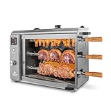 Brazilian Flame Churrasco® Gas Rotisserie Oven Grill Roaster with Auto Rotating Skewers for Rotisserie Chicken, Brazilian Style BBQ and Churrasco, Shawarma Machine, Propane Grill