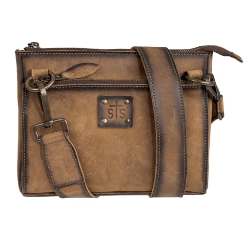 STS Ranchwear Womens Baroness Basic Bliss Lily Veg-Tan Leather Crossbody Bag OS3