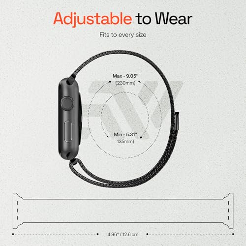 Image of Velcro Sport Nylon Strap Compatible with Apple iWatch Series 11 | 9 /8 /7 41 mm | series 11 /10 42 mm | SE,SE2 6 /5 /4 40 mm | iwatch strap for Men & Women (watch not included)