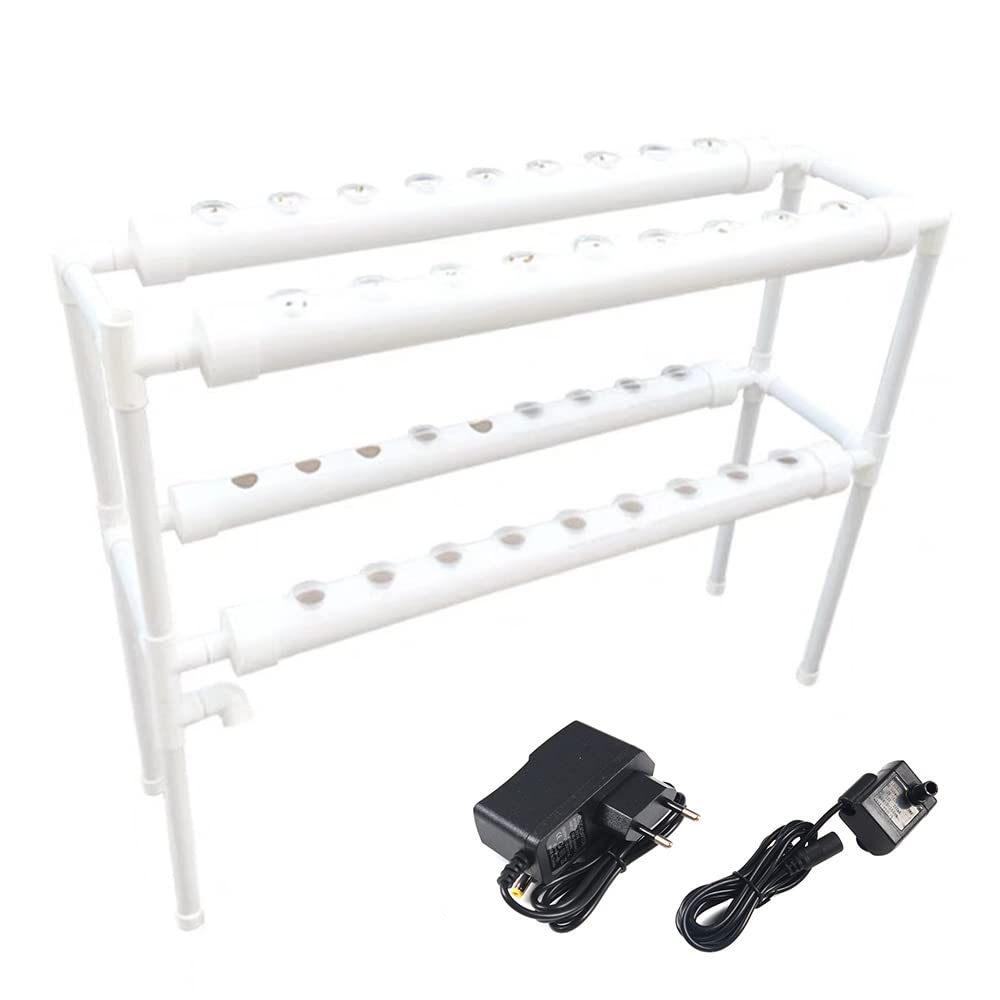 2 Layer Hydroponische Systeme 36 Plant Sites Plant Vegetable Hydroponic System Automatisches Bewässerungssystem für Balkon 95 x 30 x 65 cm