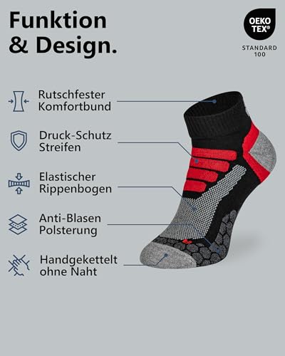 Chaussettes de randonnée courtes de qualité supérieure rembourrées Coolmax - 2