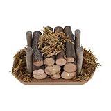 Modèle de bûcher : avec des détails délicats et un design unique, ce tas de bois miniature est très réaliste et créatif, idéal pour une mini-maison