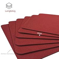 shinfly Tischsets Filz Platzsets Abwaschbar 18er Set, Rot 44x31cm – Ansicht 3