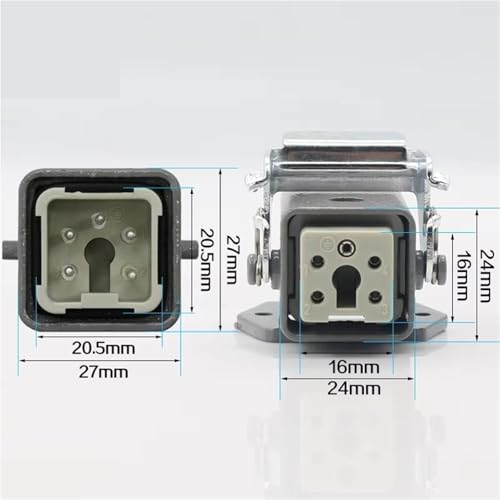 Conector pesado 5 pines 10A 250V HA-005-3 miniatura 5