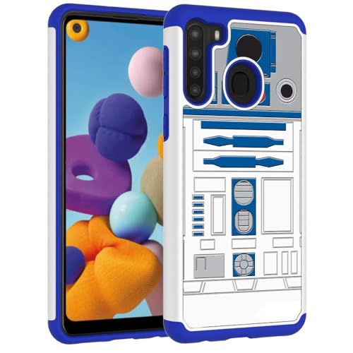 Candykisscase Compatible with Samsung Galaxy A21 Case,Samsung A21 Cover, Astromech Droid Robot Pattern Shock-Absorption Hard PC and Inner Silicone Hybrid Dual Layer Armor Defender Case