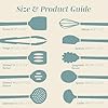 COOK WITH COLOR Silicone Cooking Utensils, Kitchen Utensil Set, Easy to Clean Silicone Kitchen Utensils, Cooking Utensils for Nonstick Cookware, Kitchen Gadgets Set, 10 Pieces, Teal #5