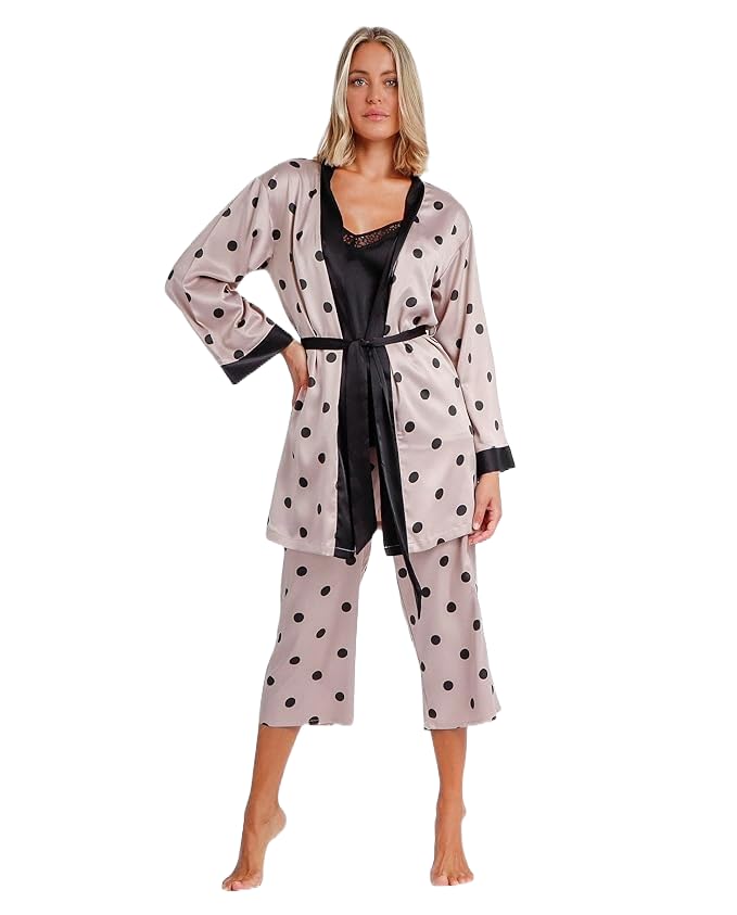 ADMAS Classic - Abito da donna a maniche lunghe Elegant Dots