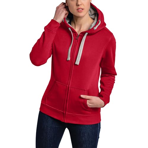 HRM Damen Jacket F hoodie, Rot, M EU