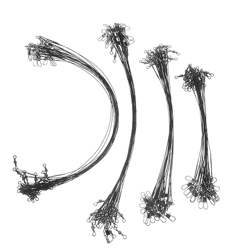 ADOCARN 100pcs Lightweight Fishing Wire Leaders for Freshwater Fishing Strings Premium Design for Bass and More Portable Tackle