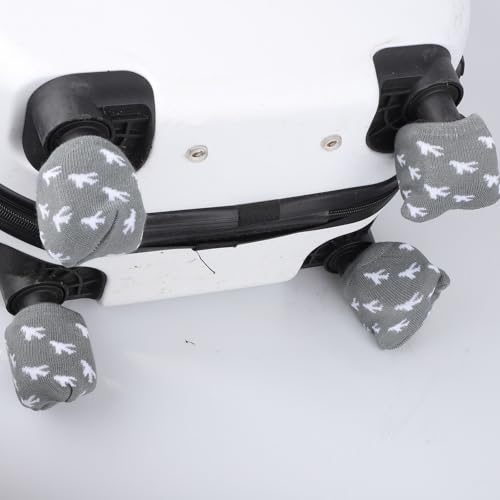 4pcs Luggage Wheel Cover Socks, Cotton Wheel Protector Full Wrap Caster Covers Universal Suitcase Accessories for Preventing Floor Dirt When Storing Travel Spinner Carry-On Bags3