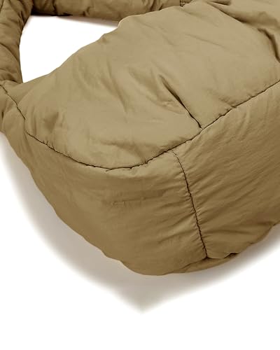 Image of NEWBELLA Women's Puffy Shoulder Bag Soft Nylon Lightweight Ruched Crescent Purse with Multiple Pockets for Travel Work